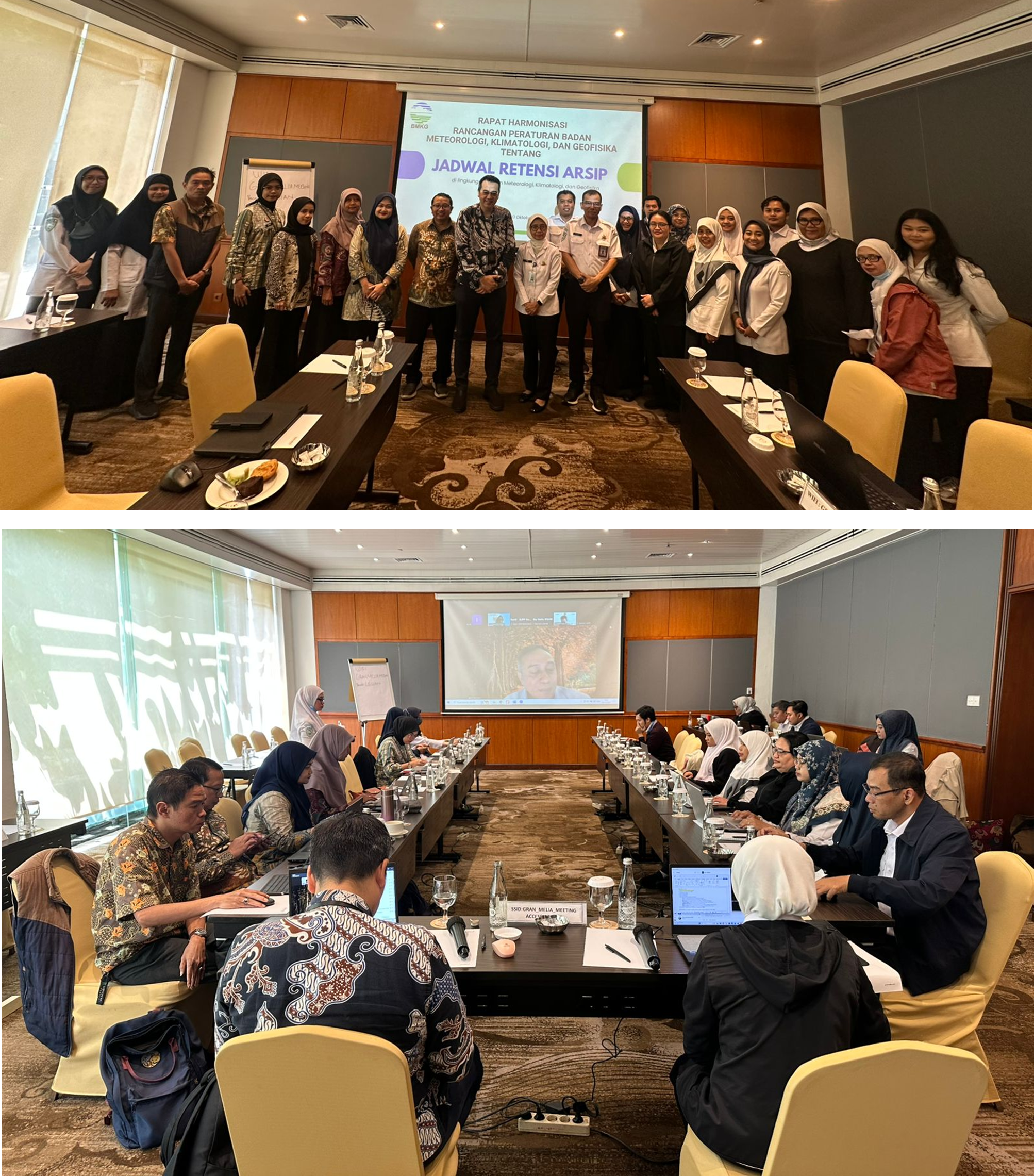 Kegiatan Pengharmonisasian, Pembulatan, Dan Pemantapan Konsepsi Rancangan Peraturan Badan Meteorologi, Klimatologi, dan Geofisika tentang Jadwal Retensi Arsip 